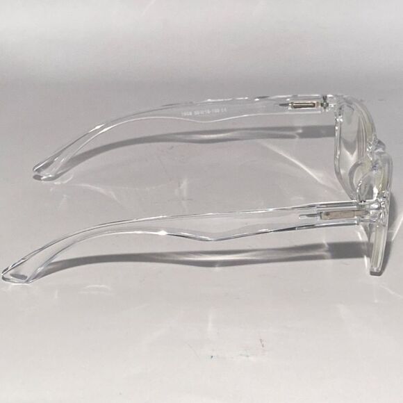 1438 Helen 2.5 Reading Glasses Thin Rectanle Bluelight Filter Clear Frames NWT - Picture 6 of 9